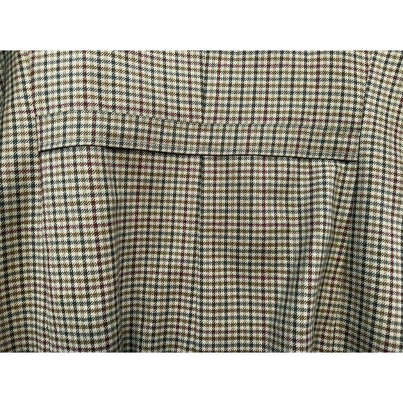 Talbots Womens Plaid Wool Jacket Size 16 Brown Cream Gingham Academia Scholar Ma - Picture 14 of 16